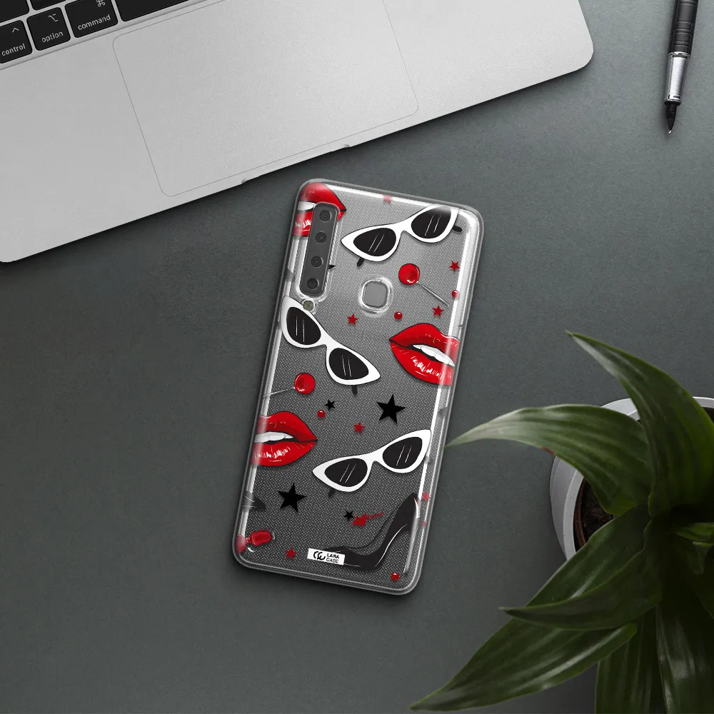 Red Lips Samsung A9 2018 Clear TPU Case