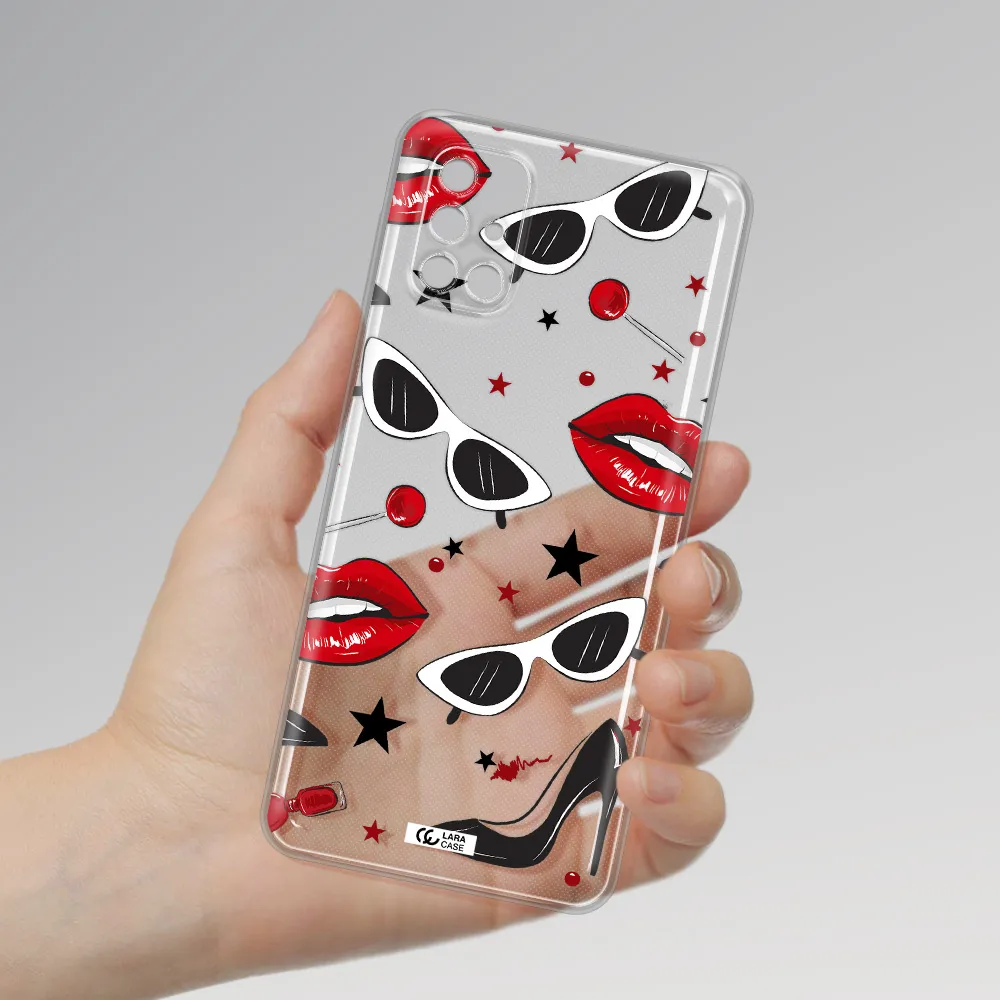 Red Lips Samsung M31S Clear TPU Case
