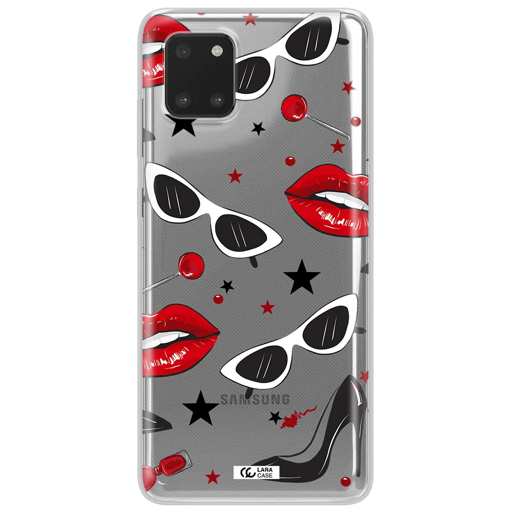 Red Lips Samsung Note 10 Lite Clear TPU Case