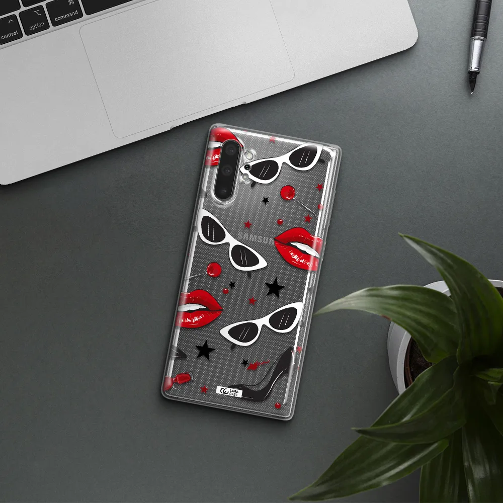 Red Lips Samsung Note 10 Plus Clear TPU Case