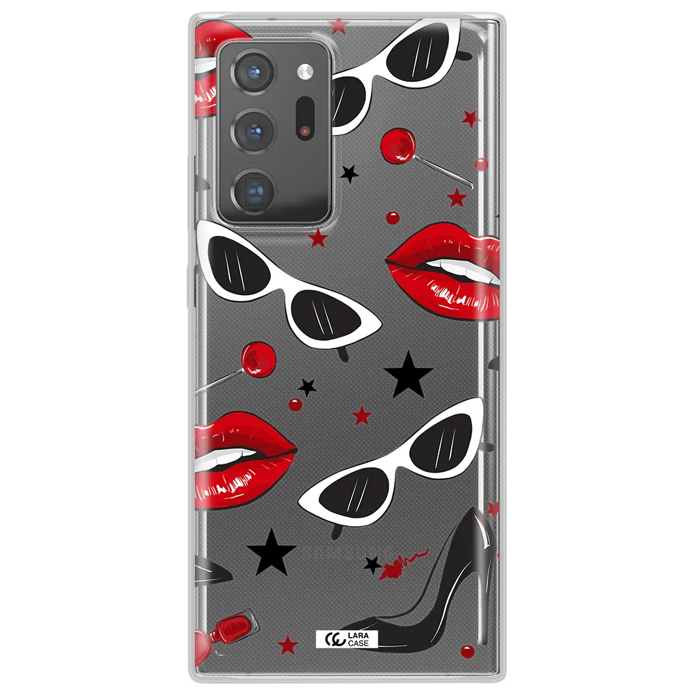 Red Lips Samsung Note 20 Ultra Clear TPU Case