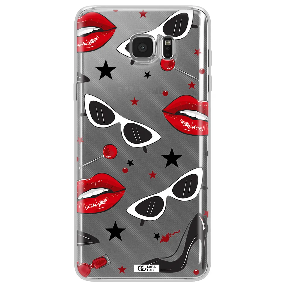 Red Lips Samsung Note 5 Clear TPU Case