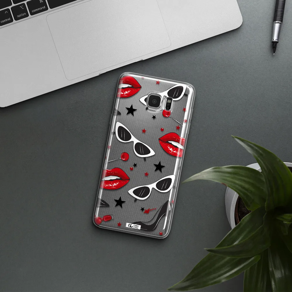 Red Lips Samsung Note 5 Clear TPU Case