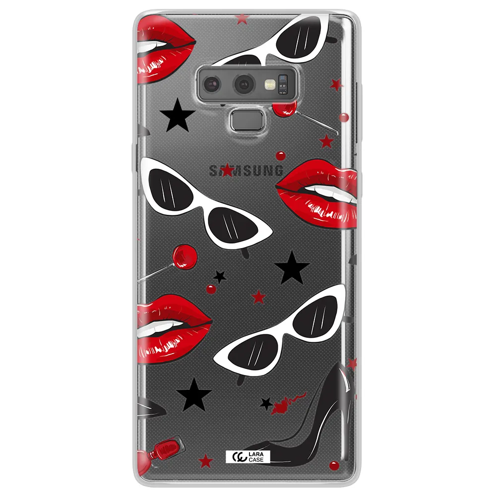 Red Lips Samsung Note 9 Clear TPU Case