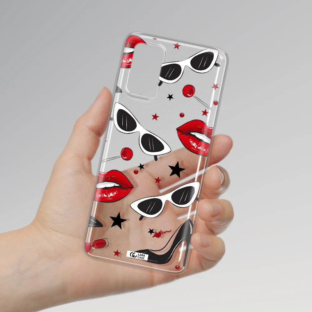 Red Lips Samsung S 20 Plus Clear TPU Case