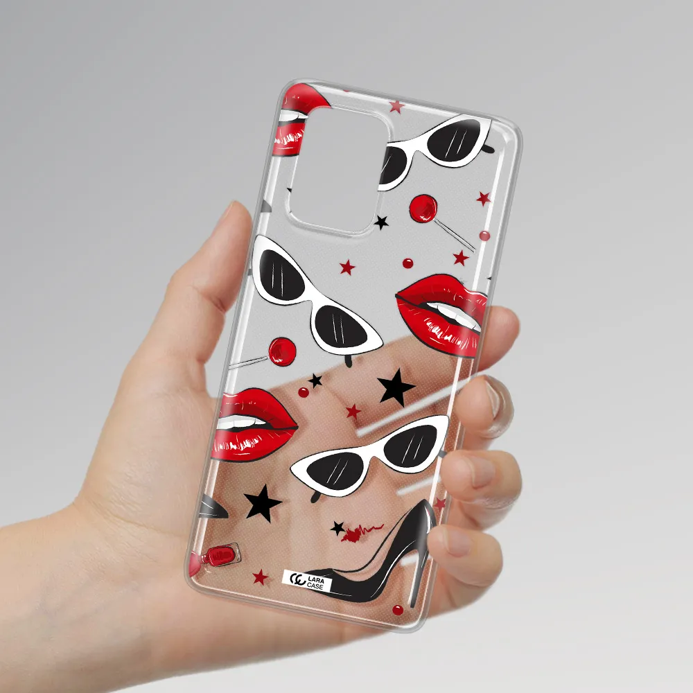 Red Lips Samsung S10 Lite Clear TPU Case
