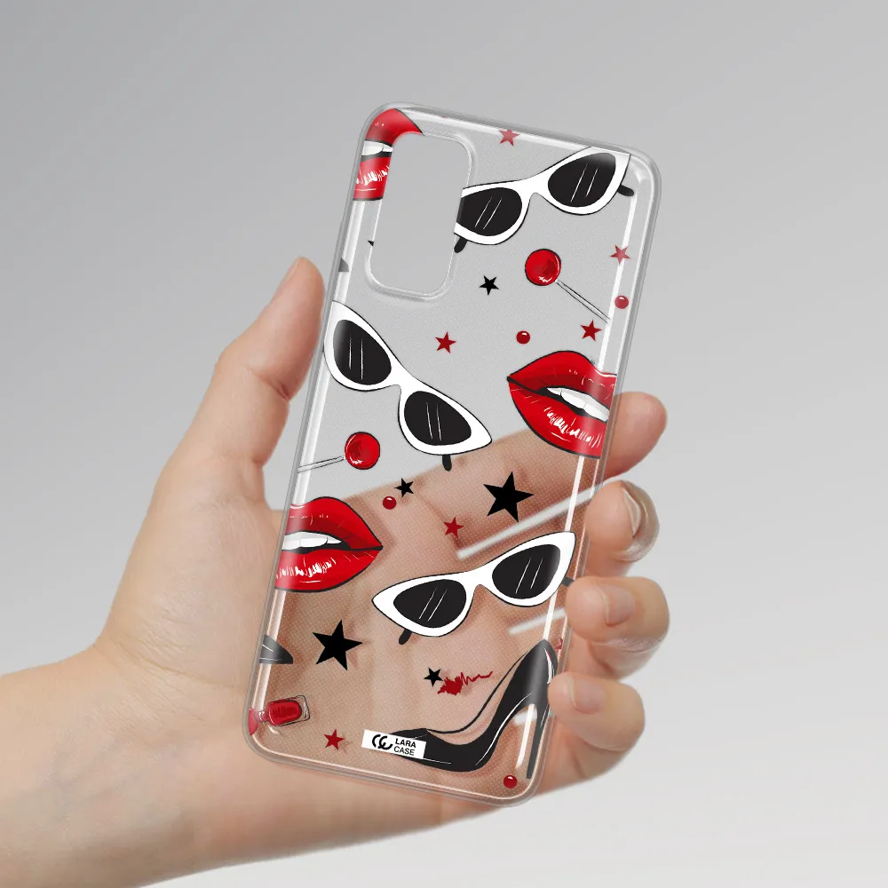 Red Lips Samsung S20 Clear TPU Case