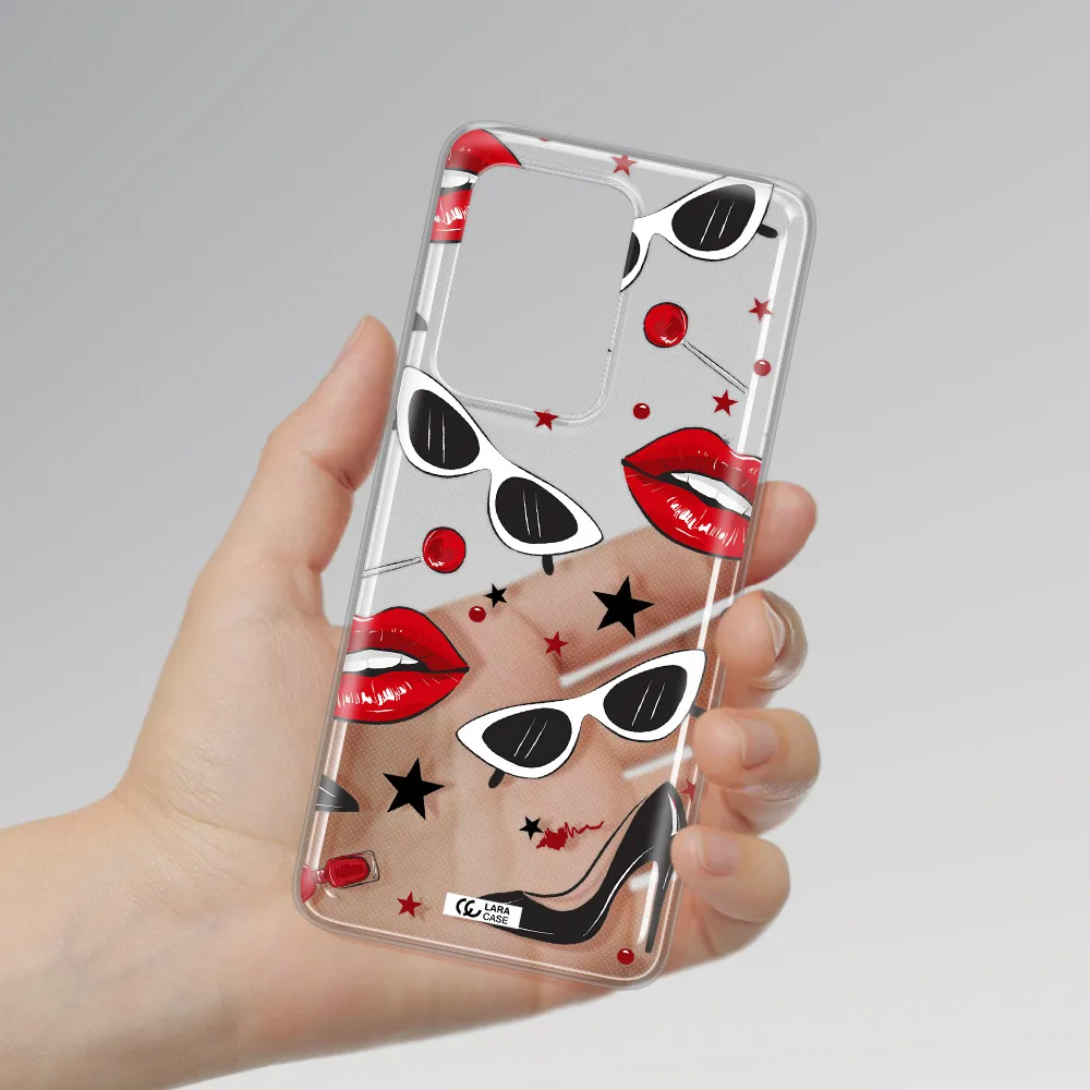 Red Lips Samsung S20 Ultra Clear TPU Case