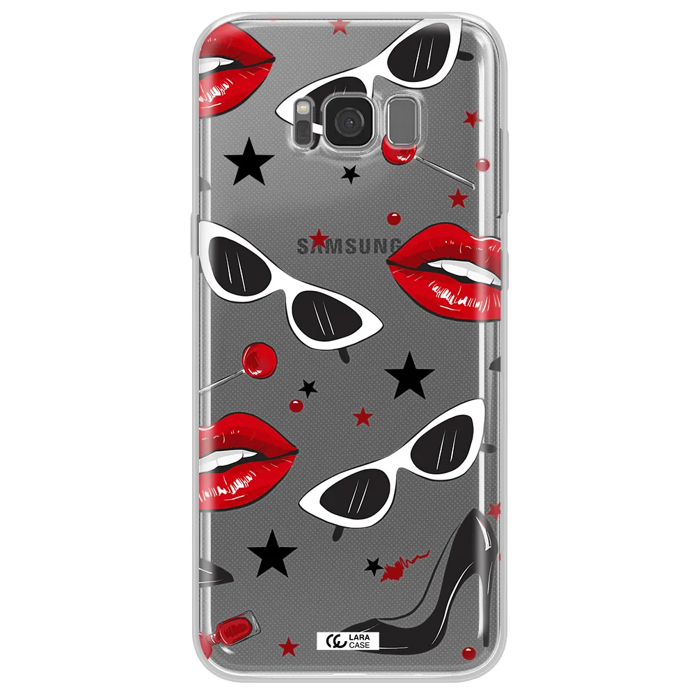 Red Lips Samsung S8 Clear TPU Case