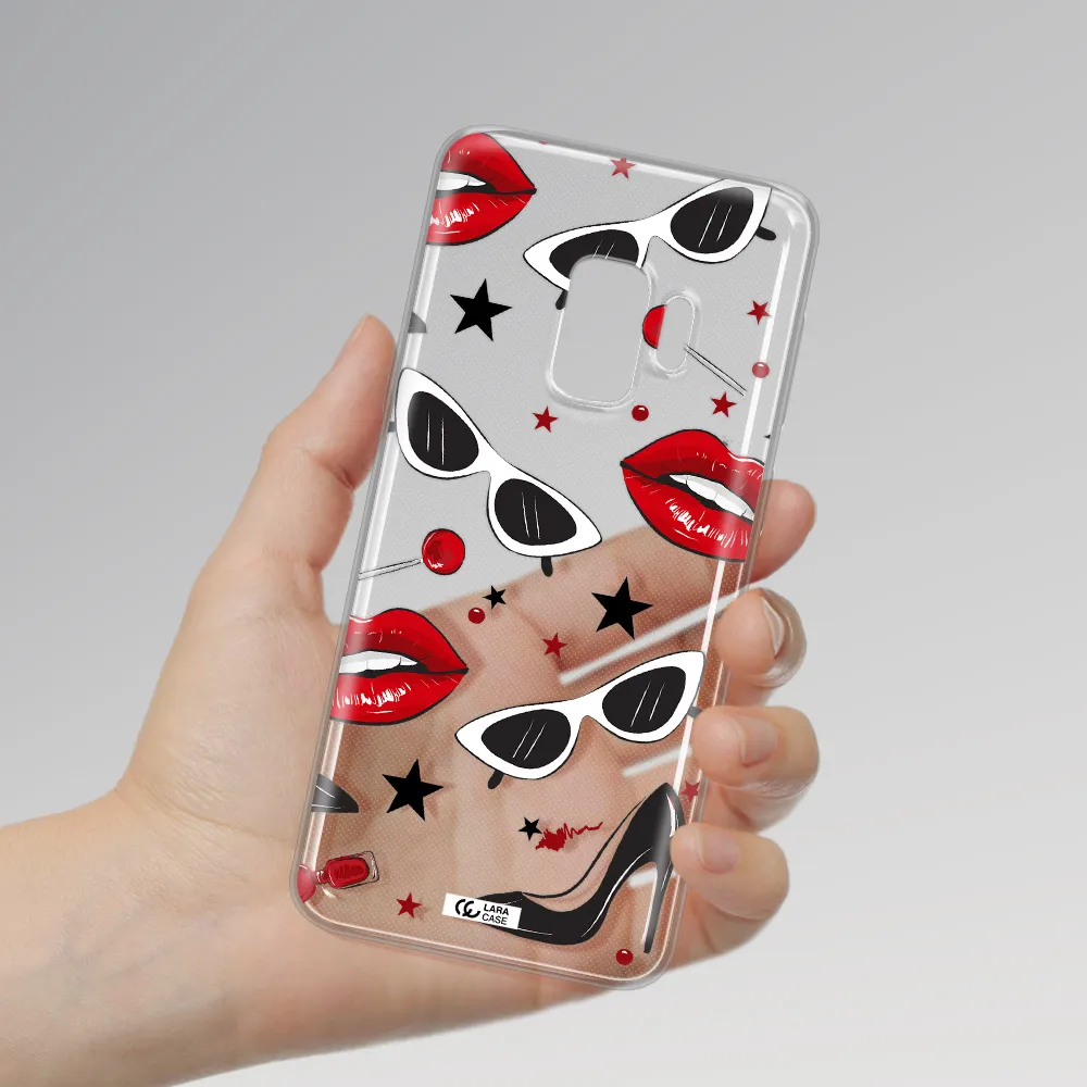 Red Lips Samsung S9 Clear TPU Case