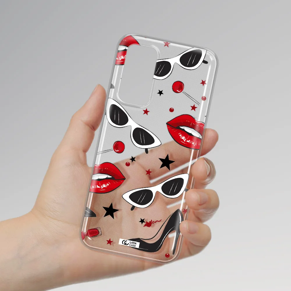 Red Lips Xiaomi Mi 10T Clear TPU Case