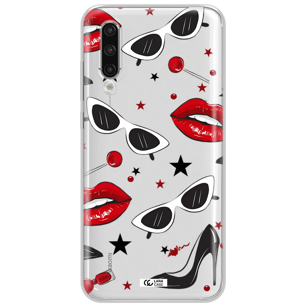 Red Lips Xiaomi Mi 9 Lite Clear Tpu Case