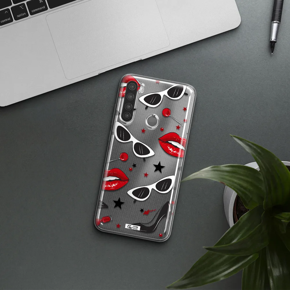 Red Lips Xiaomi Note 8 Clear TPU Case