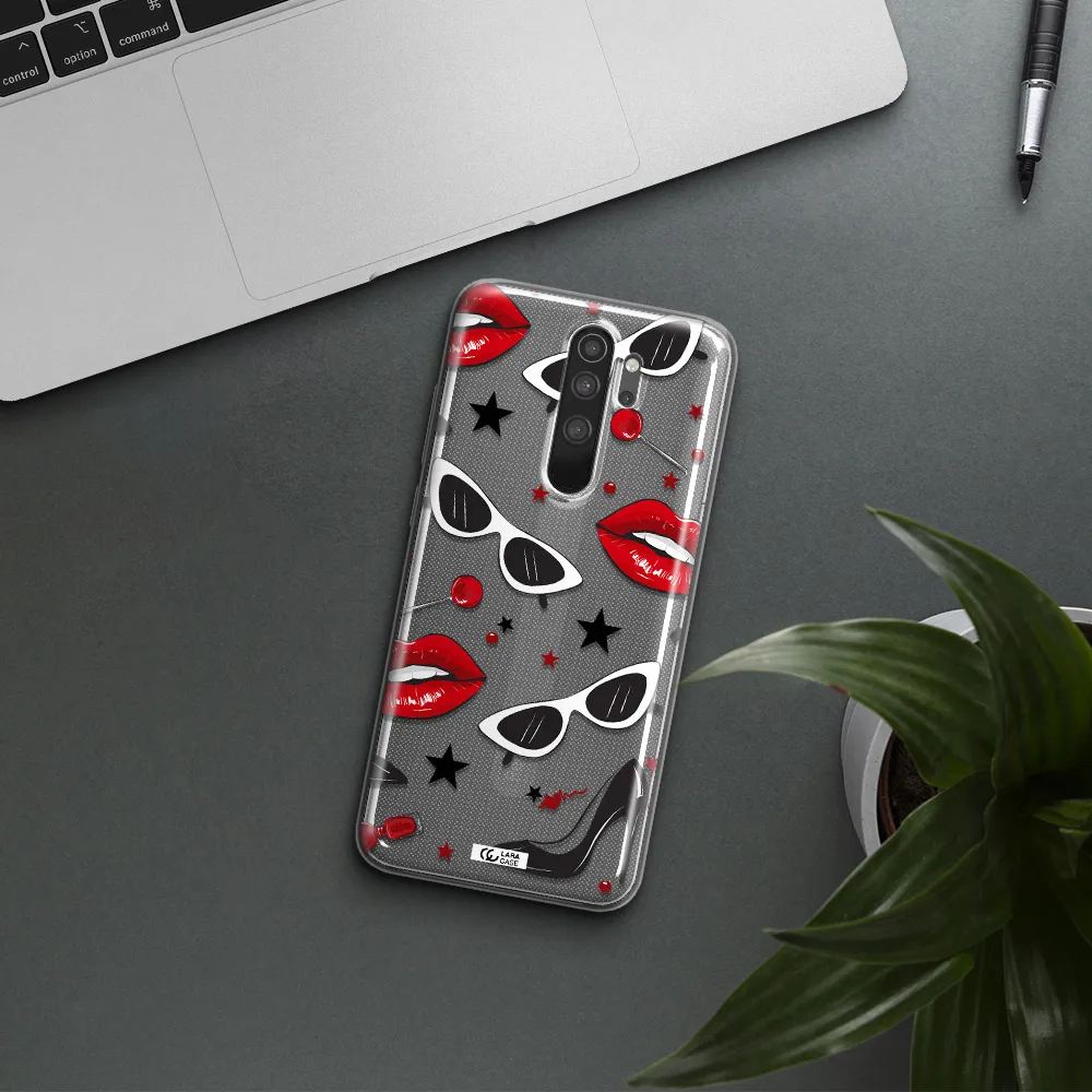 Red Lips Xiaomi Note 8 Pro Clear TPU Case