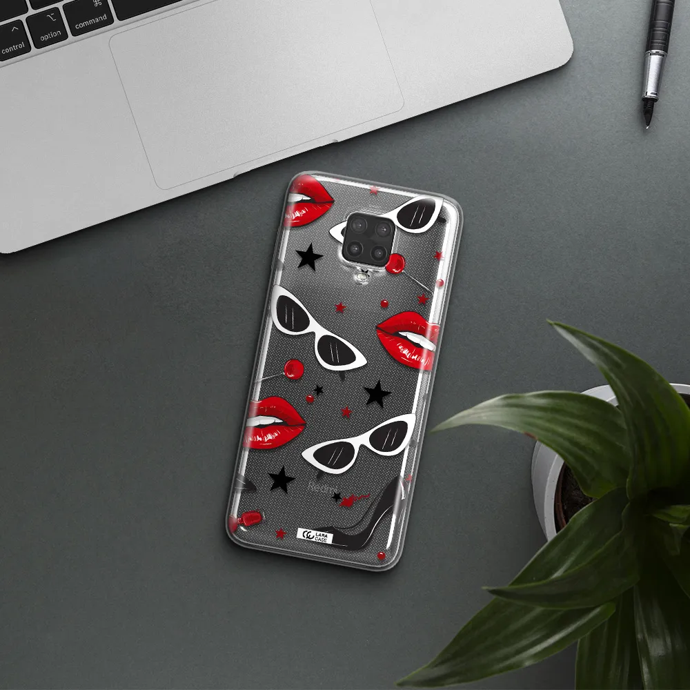Red Lips Xiaomi Note 9 Pro Clear TPU Case