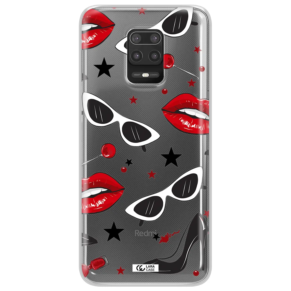 Red Lips Xiaomi Note 9S Clear TPU Case