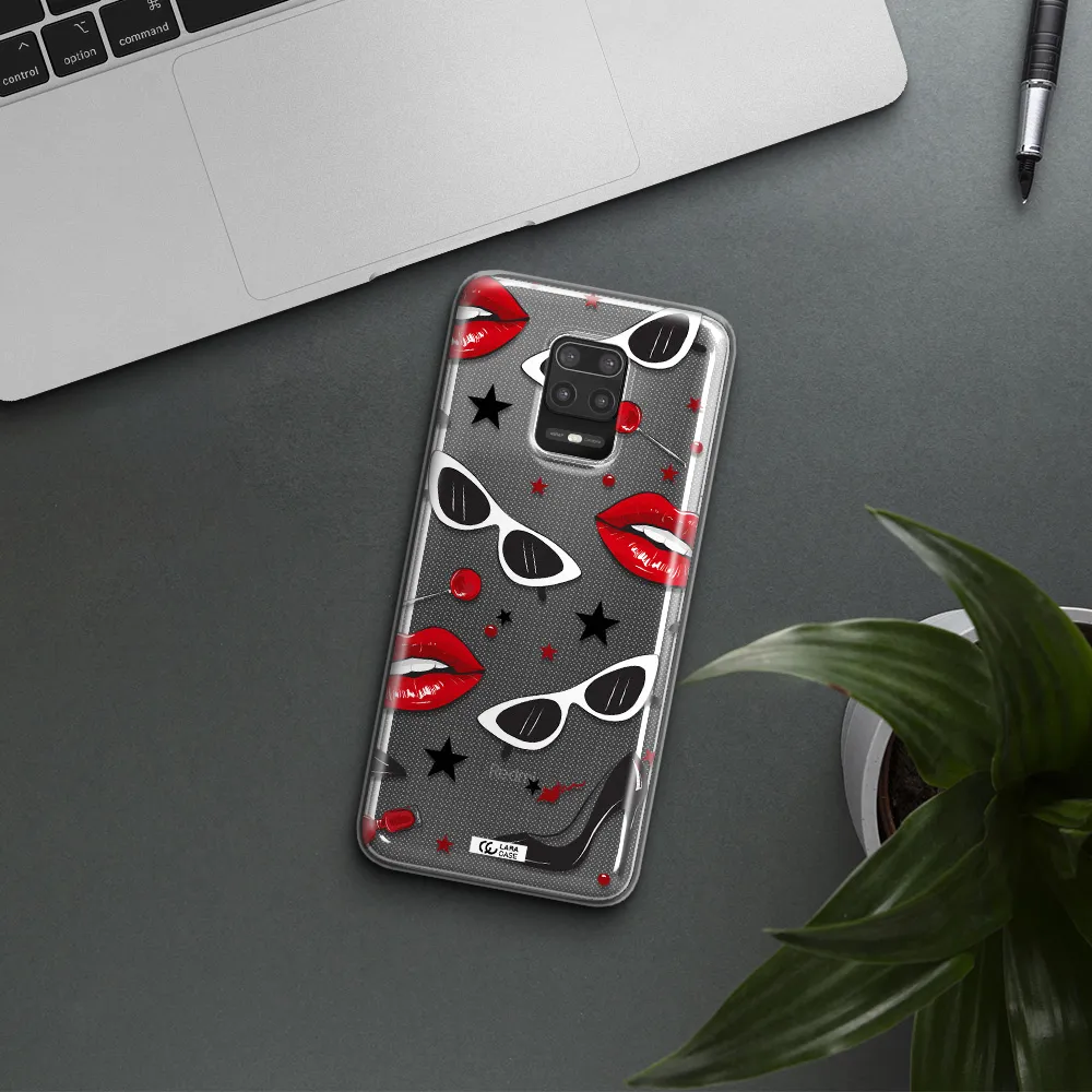 Red Lips Xiaomi Note 9S Clear TPU Case