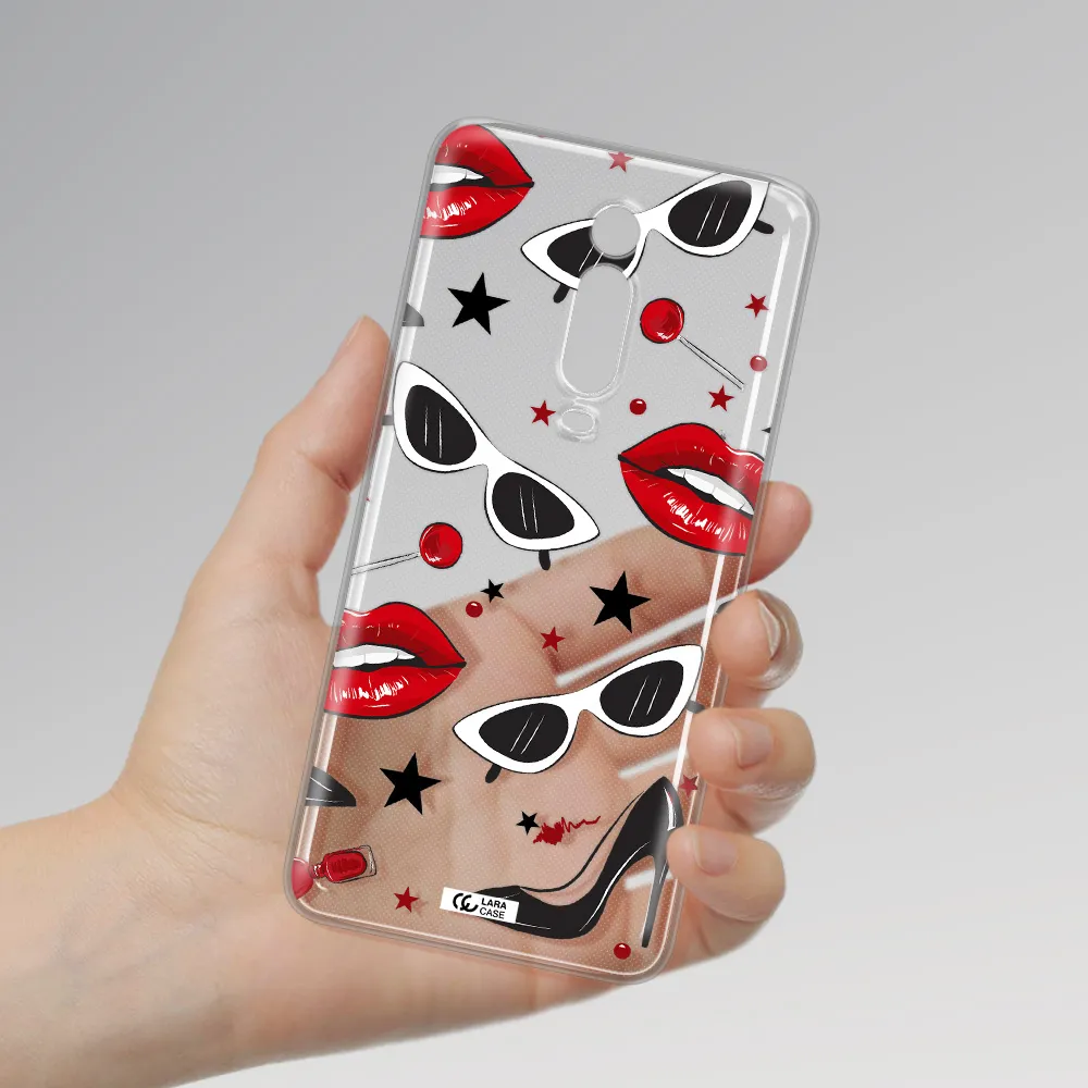 Red Lips Xiaomi Redmi K20 Clear Tpu Case