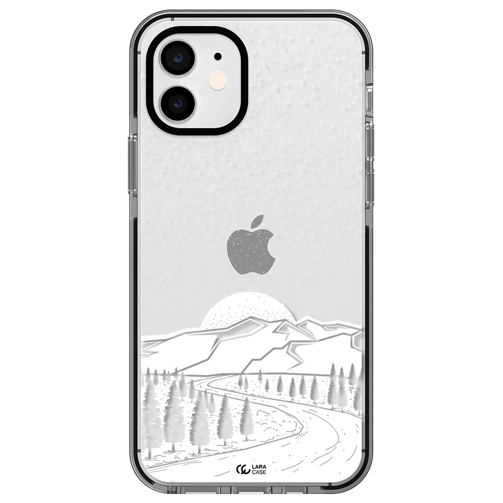 Winter Night Apple iPhone 11 impact black border Case