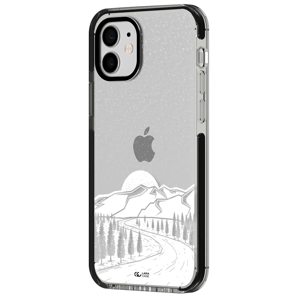 Winter Night Apple iPhone 11 impact black border Case