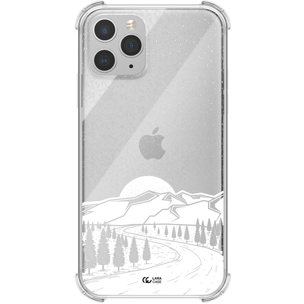 Winter Night Apple iPhone 11 pro Clear PC Case