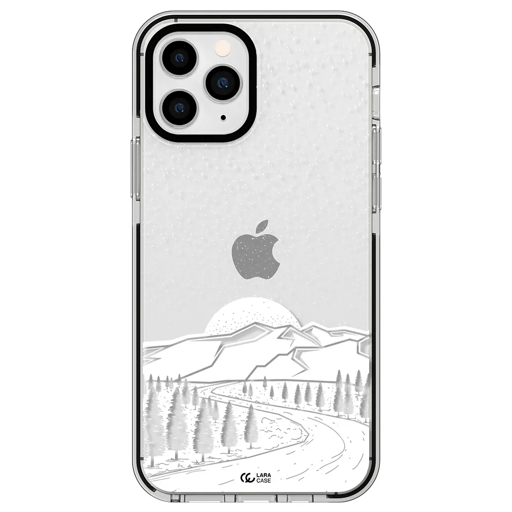 Winter Night Apple iPhone 11 pro impact black border Case