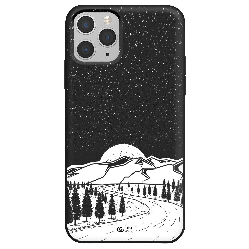 Winter Night Apple iPhone 11 pro max Silicone black Case
