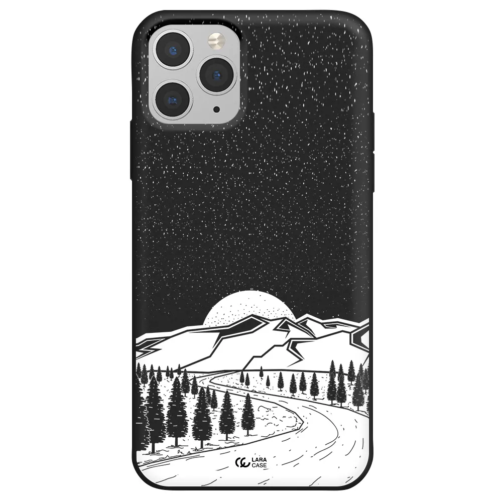 Winter Night Apple iPhone 11 pro Silicone black Case