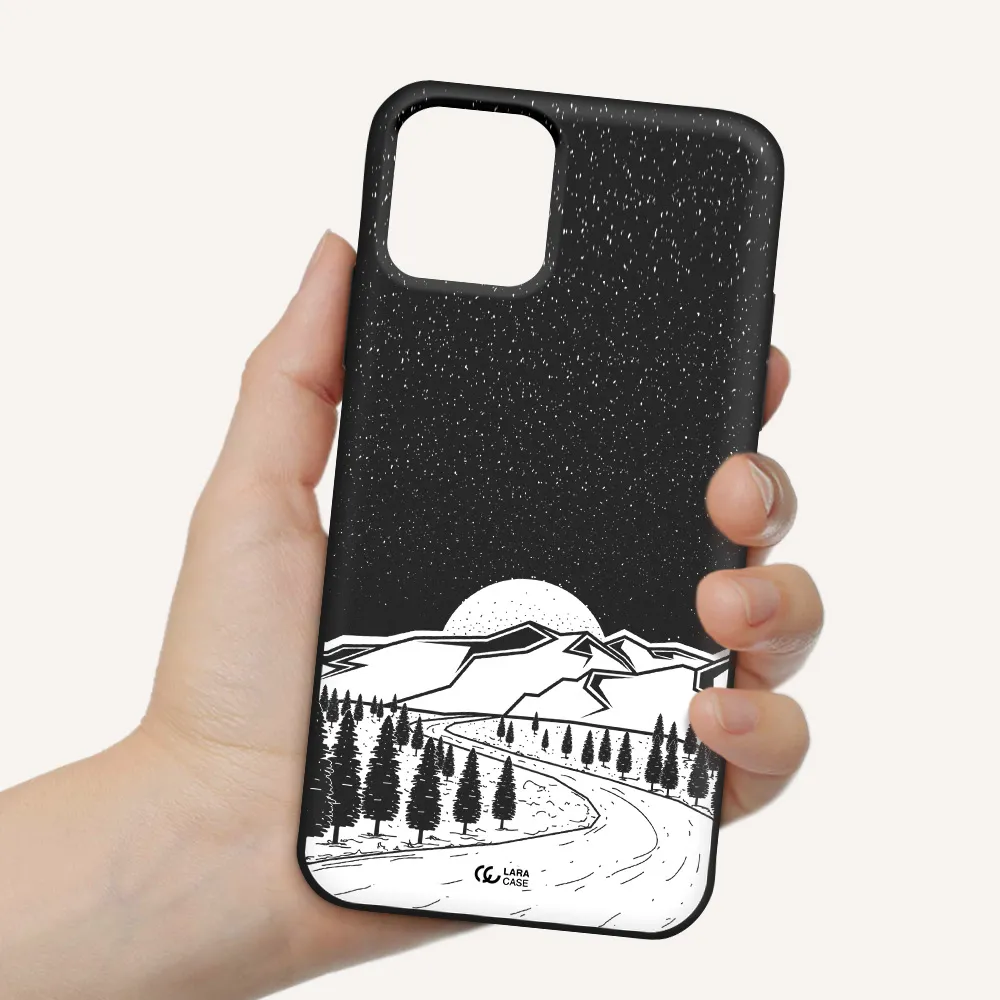 Winter Night Apple iPhone 11 pro Silicone black Case