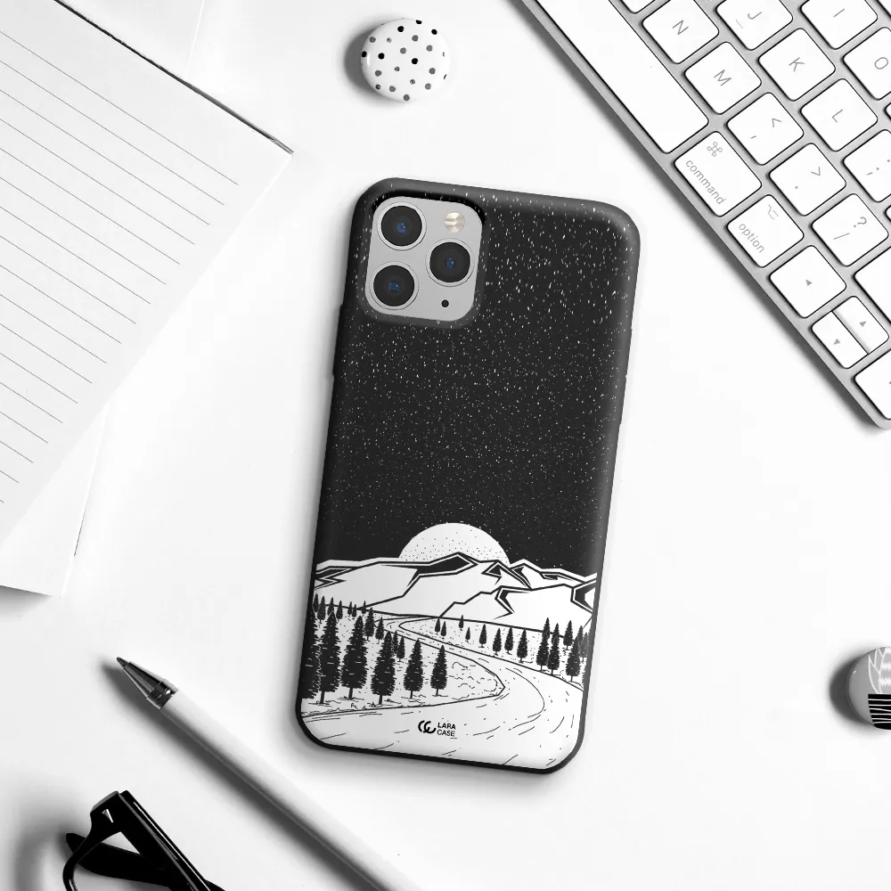 Winter Night Apple iPhone 11 pro Silicone black Case