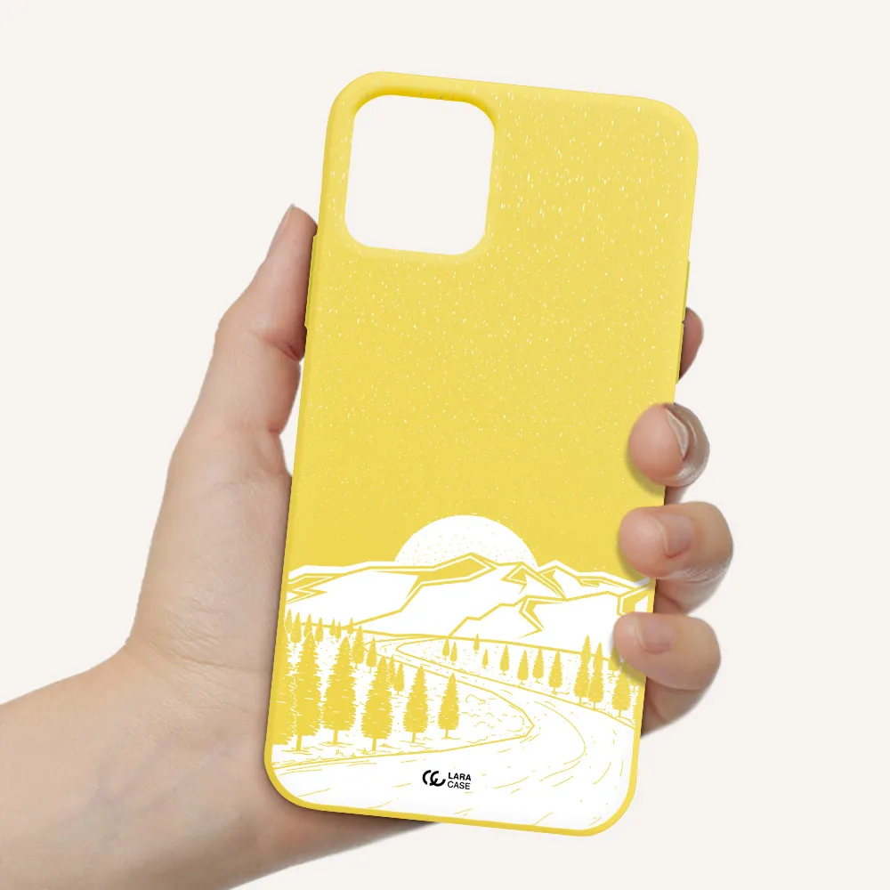 Winter Night Apple iPhone 11 pro Silicone canary yellow Case