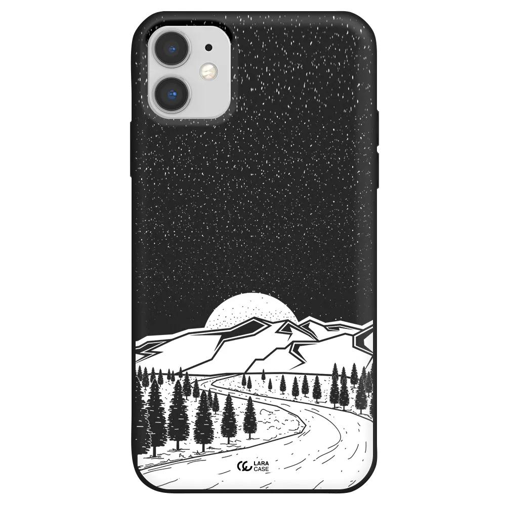 Winter Night Apple iPhone 11 Silicone black Case