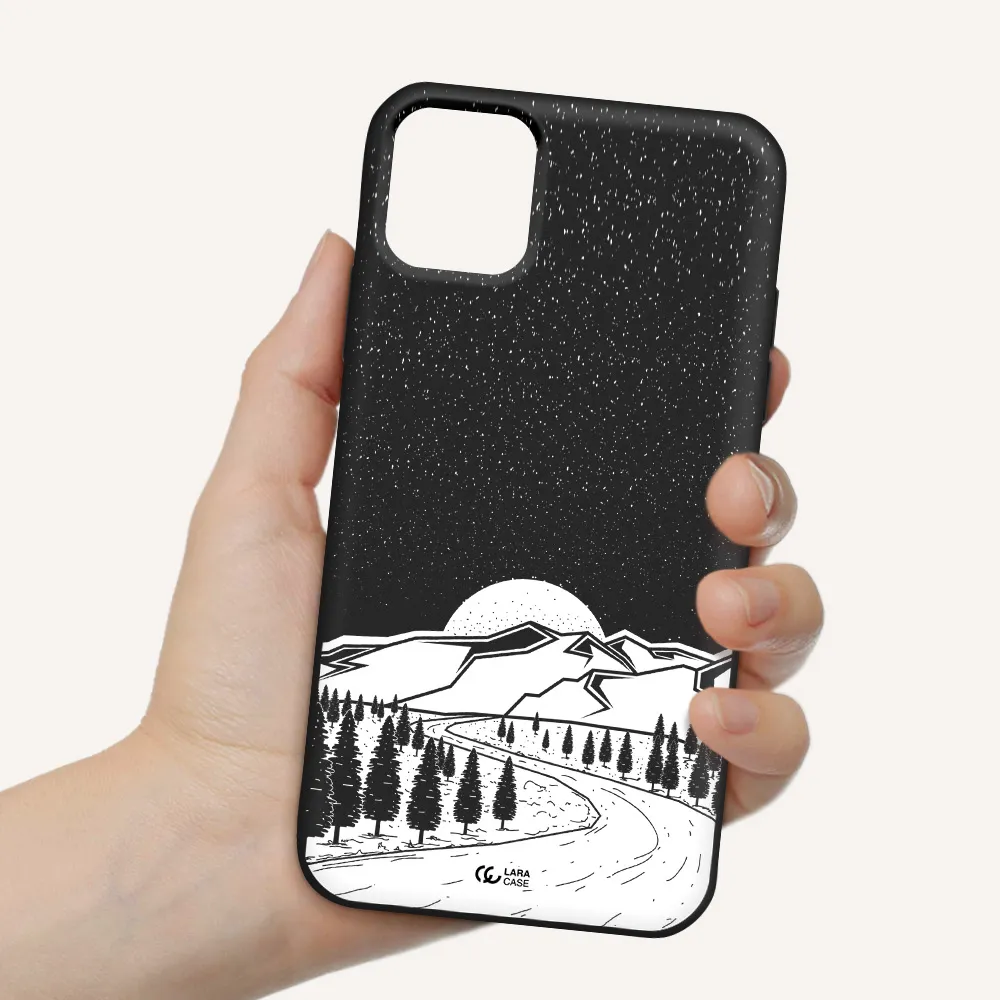 Winter Night Apple iPhone 11 Silicone black Case