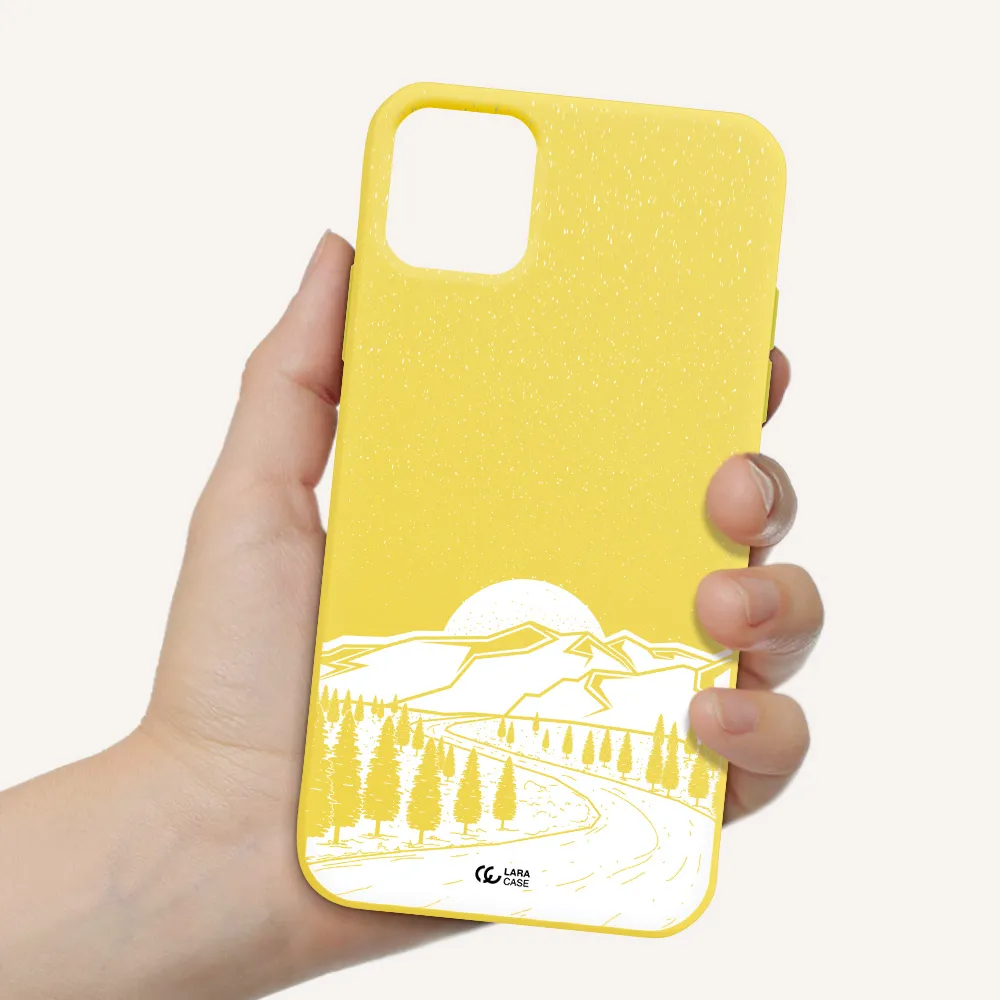 Winter Night Apple iPhone 11 Silicone canary yellow Case
