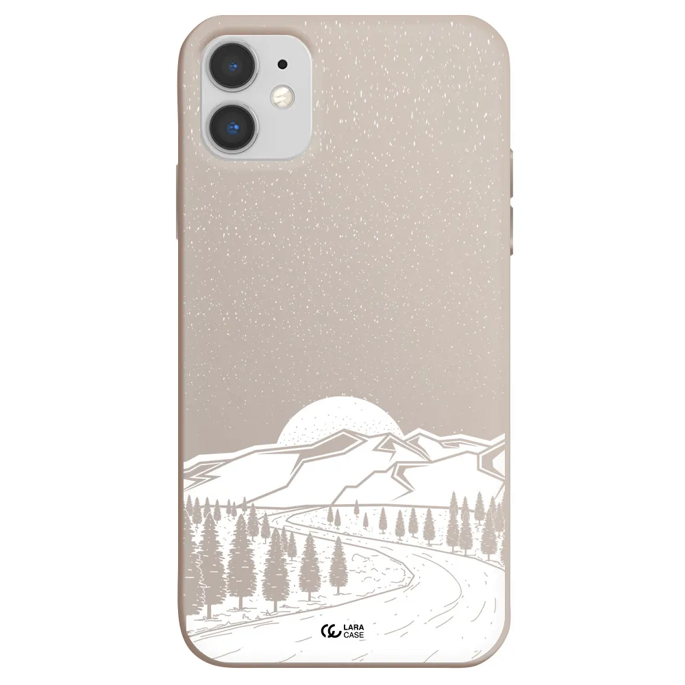 Winter Night Apple iPhone 11 Silicone Stone Case
