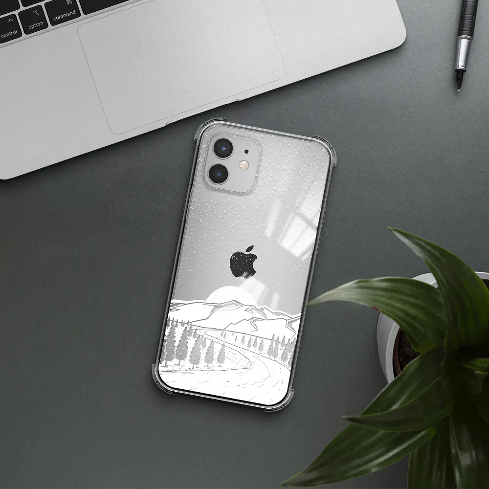 Winter Night Apple iPhone 12 Clear PC Case
