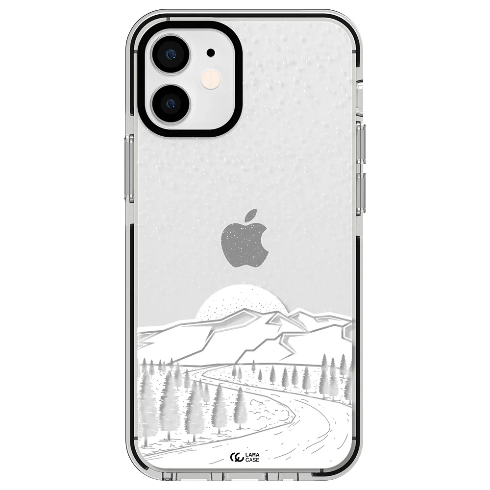 Winter Night Apple iPhone 12 mini impact black border Case