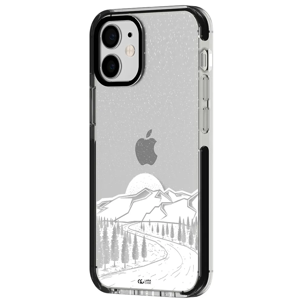 Winter Night Apple iPhone 12 mini impact black border Case