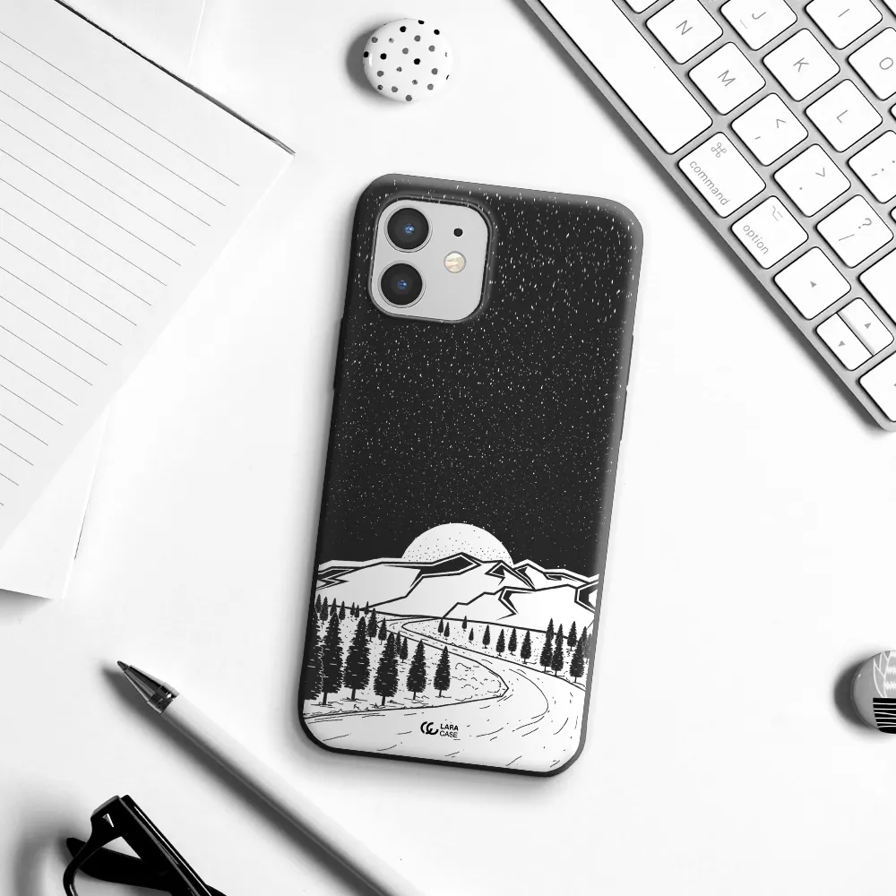 Winter Night Apple iPhone 12 mini Silicone black Case