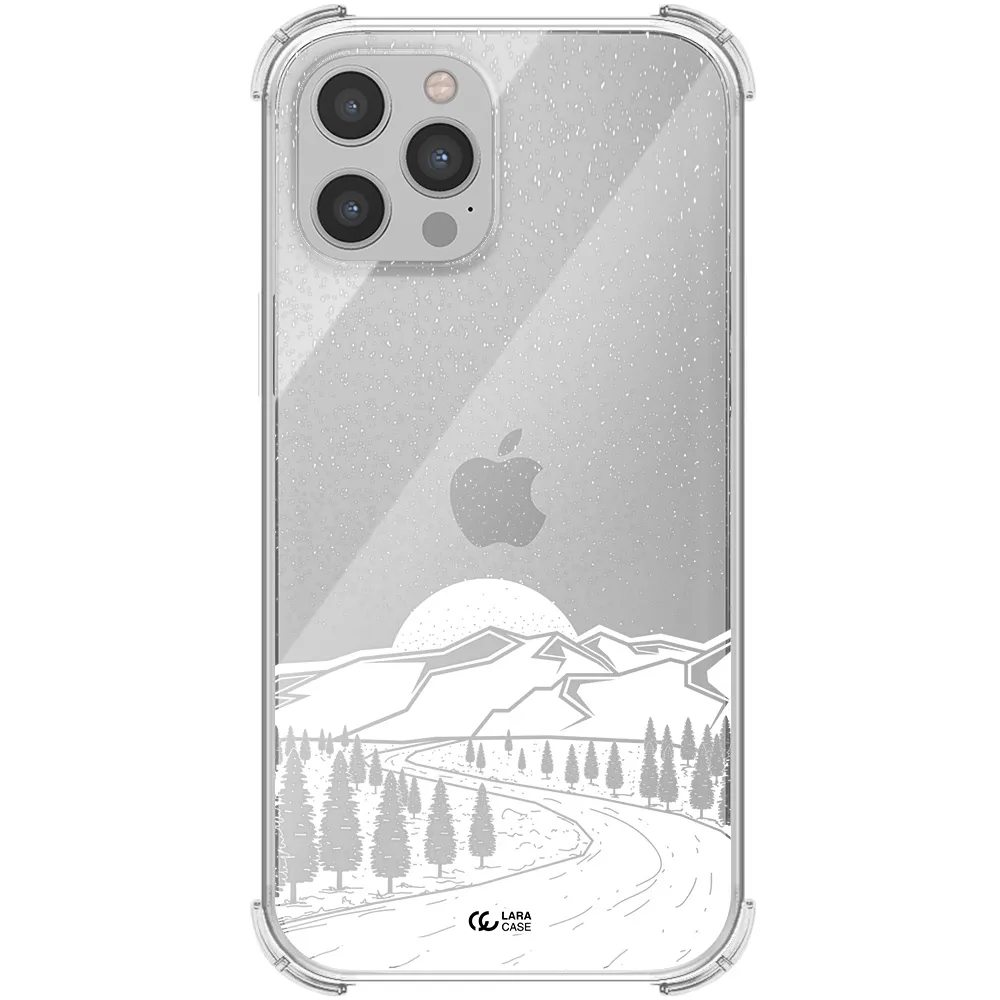 Winter Night Apple iPhone 12 pro Clear PC Case