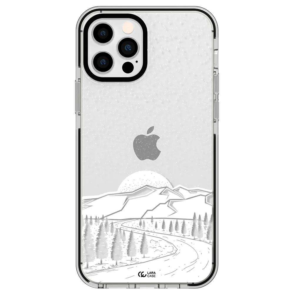Winter Night Apple iPhone 12 pro impact black border Case