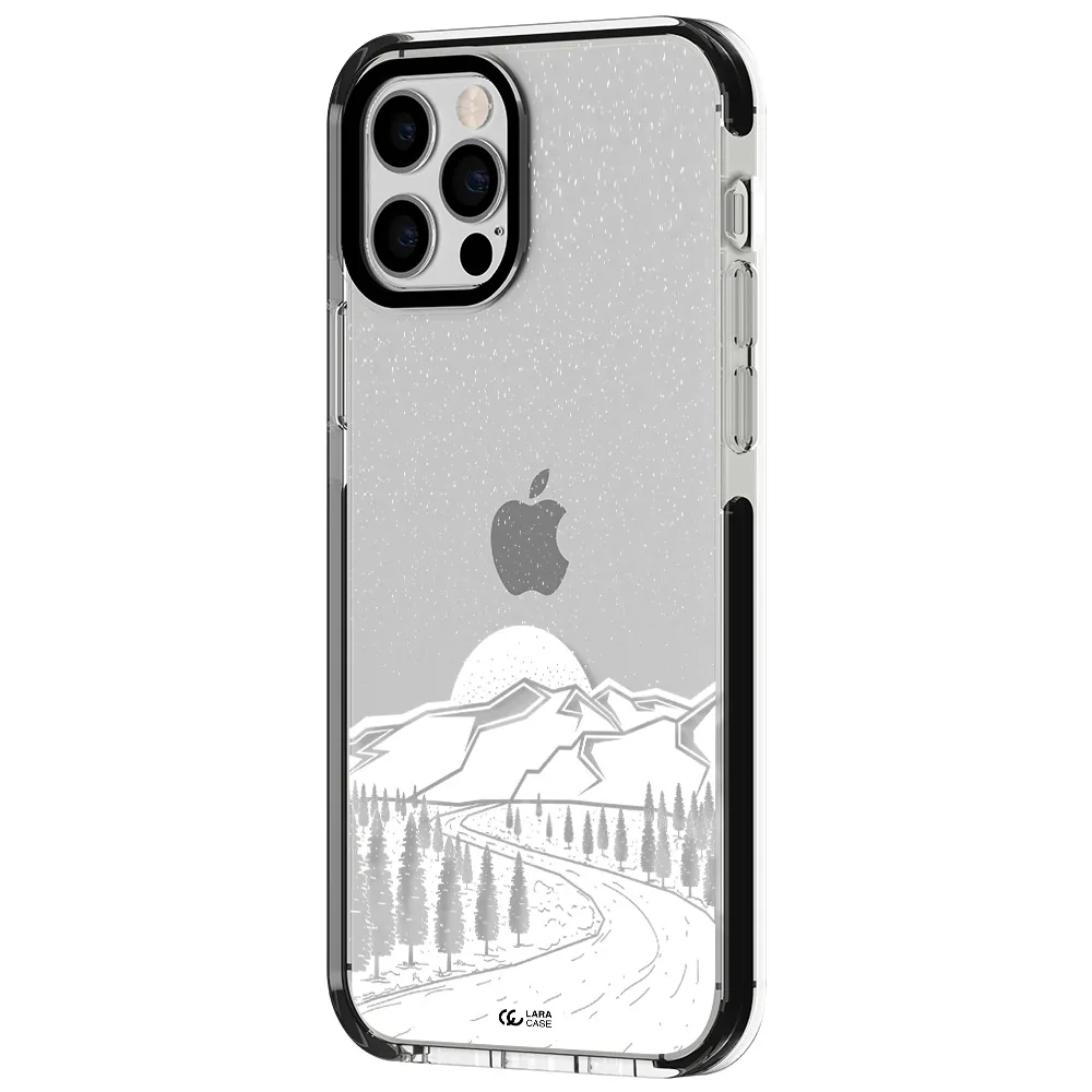 Winter Night Apple iPhone 12 pro impact black border Case
