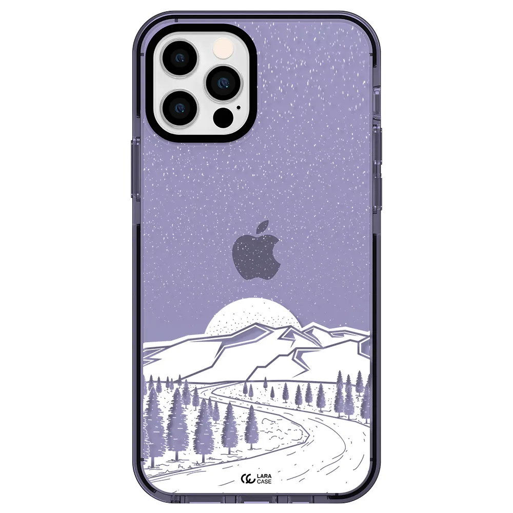 Winter Night Apple iPhone 12 pro impact Lilac Case