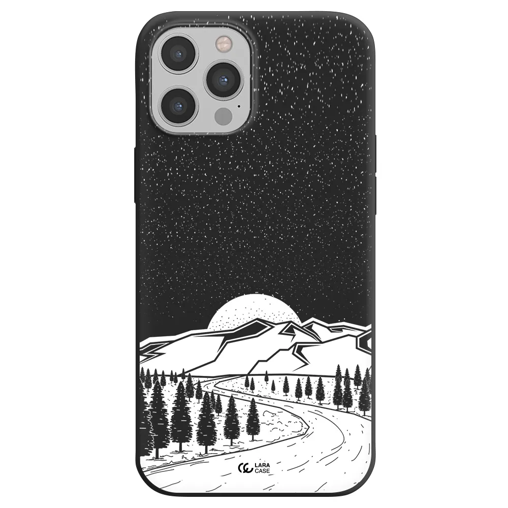 Winter Night Apple iPhone 12 pro max Silicone black Case