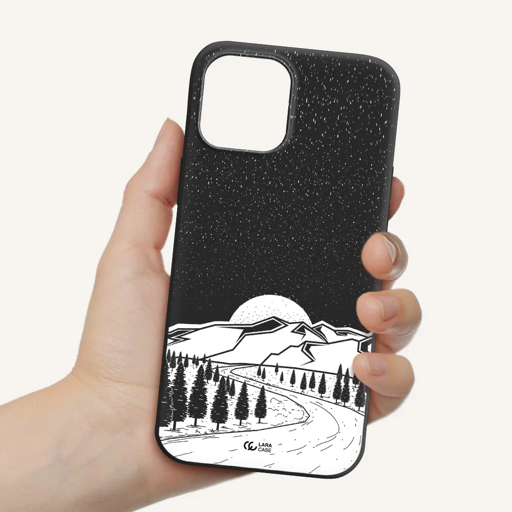 Winter Night Apple iPhone 12 pro max Silicone black Case