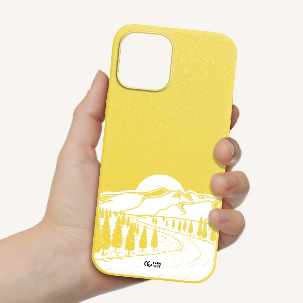 Winter Night Apple iPhone 12 pro max Silicone canary yellow Case
