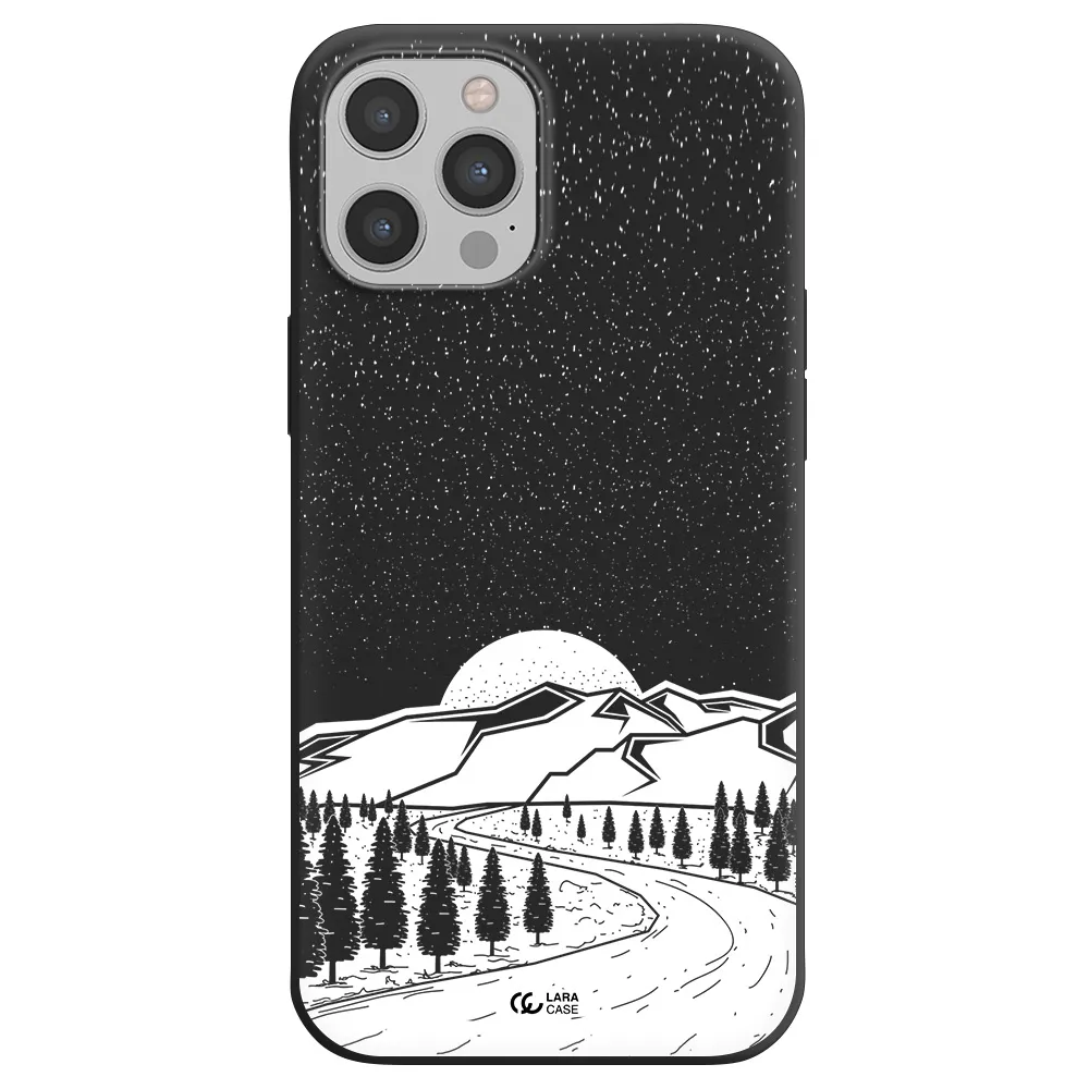 Winter Night Apple iPhone 12 pro Silicone black Case