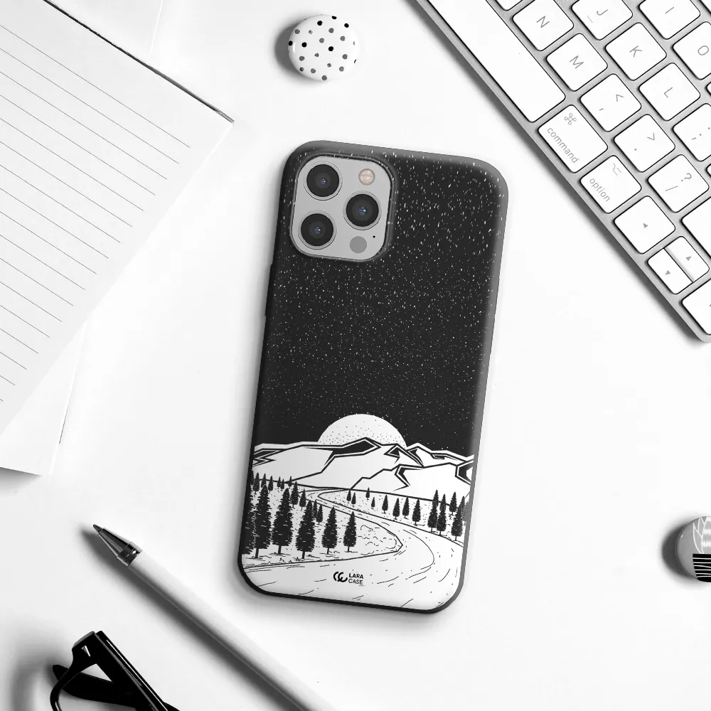 Winter Night Apple iPhone 12 pro Silicone black Case