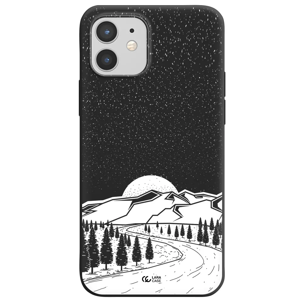 Winter Night Apple iPhone 12 Silicone black Case