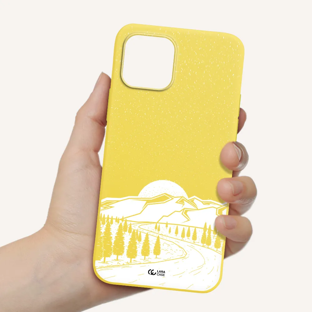 Winter Night Apple iPhone 12 Silicone canary yellow Case